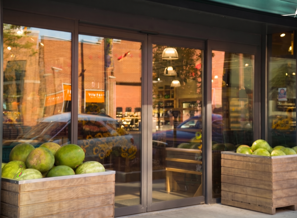 puerta-de-cristal-para-tiendas-de-alimentación